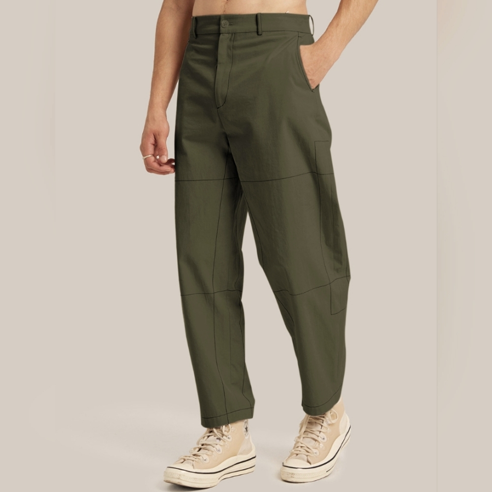 NWT Men's All Cotton Ankle-Length Pants (Army Green) - DEPT. ANONYM